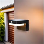 Solight WO7201, LED solárne nástenné osvetlenie Palermo, čierne