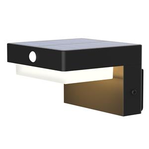 Solight WO7201, LED solárne nástenné osvetlenie Palermo, čierne