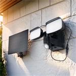 Solight WO7203, LED solárne svetlo so senzorom, 9W, 850lm, 4000K, Li-Ion, čierna