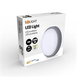 Solight WO750-G, LED vonkajšie osvetlenie guľaté, 20W, 1500lm, 4000K, IP54, 20cm, sivá farba