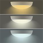 Solight WO780-2, LED vonkajšie osvetlenie so senzorom a nastaviteľnou CCT, 15/18/20W, 1800lm, 22cm, 2v1, biely a čierny