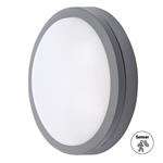 Solight WO781-G-M, LED vonkajšie osvetlenie so senzorom Siena, sivé, 20W, 1500lm, 4000K, IP54, 23cm