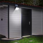 Solight WO785-1, LED solárne svetlo so senzorom, 11W, 1200lm, 3CCT, Li-Ion, čierna