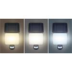 Solight WO785-1, LED solárne svetlo so senzorom, 11W, 1200lm, 3CCT, Li-Ion, čierna