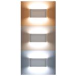 Solight WO800-W, LED vonkajšie nástenné osvetlenie Modena, 12W, 680lm, 120°, biela
