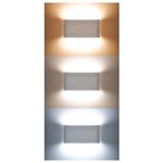 Solight WO800-W, LED vonkajšie nástenné osvetlenie Modena, 12W, 680lm, 120°, biela