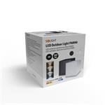 Solight WO801-B, LED vonkajšie nástenné osvetlenie Parma, 6W, 360lm, 10-110°, čierna