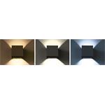 Solight WO801-B, LED vonkajšie nástenné osvetlenie Parma, 6W, 360lm, 10-110°, čierna