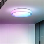 Solight WO8015, LED osvetlenie s diaľkovým ovládačom Floco, 30W + 6W RGB, 2100lm, 40cm, zmena chromatickosti, stmievateľ