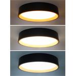 Solight WO8016, LED osvetlenie s diaľkovým ovládačom Larios Black, 48W, 3360lm, 39cm, zmena chromatickosti, stmievateľná
