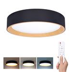 Solight WO8016, LED osvetlenie s diaľkovým ovládačom Larios Black, 48W, 3360lm, 39cm, zmena chromatickosti, stmievateľná