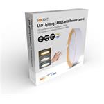 Solight WO8017, LED osvetlenie s diaľkovým ovládačom Larios White, 48W, 3360lm, 39cm, zmena chromatickosti, stmievateľná