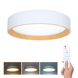 Solight WO8017, LED osvetlenie s diaľkovým ovládačom Larios White, 48W, 3360lm, 39cm, zmena chromatickosti, stmievateľná