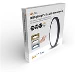 Solight WO8018, LED osvetlenie s diaľkovým ovládačom Estela Black, 36W, 2700lm, 30cm, zmena chromatickosti, stmievateľná