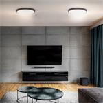 Solight WO8018, LED osvetlenie s diaľkovým ovládačom Estela Black, 36W, 2700lm, 30cm, zmena chromatickosti, stmievateľná