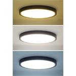 Solight WO8018, LED osvetlenie s diaľkovým ovládačom Estela Black, 36W, 2700lm, 30cm, zmena chromatickosti, stmievateľná