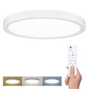 Solight WO8019, LED osvetlenie s diaľkovým ovládačom Estela White, 36W, 2700lm, 30cm, zmena chromatickosti, stmievateľná