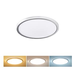 Solight WO825, LED osvetlenie Acate s ochranou proti vlhkosti, IP54, 18W, 1620lm, 3CCT, 22cm, strieborná