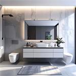 Solight WO827-BLK, LED kúpeľňové osvetlenie nad zrkadlo 3v1, 7W, 455lm, 4000K, IP44, 40cm, čierna