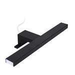 Solight WO827-BLK, LED kúpeľňové osvetlenie nad zrkadlo 3v1, 7W, 455lm, 4000K, IP44, 40cm, čierna