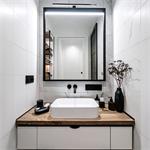 Solight WO828-BLK, LED kúpeľňové osvetlenie nad zrkadlo 3v1, 12W, 780lm, 4000K, IP44, 60cm, čierna