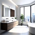 Solight WO828-BLK, LED kúpeľňové osvetlenie nad zrkadlo 3v1, 12W, 780lm, 4000K, IP44, 60cm, čierna