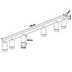 Solight WO8904-W, GU10 bodové osvetlenie Enzo, 6x GU10, 119cm, biela