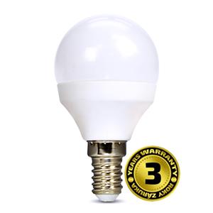 Solight WZ417-1, LED žiarovka, miniglobe, 6W, E14, 4000K, 510lm, biele prevedenie