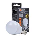 Solight WZ417, LED žiarovka, miniglobe, 6W, E14, 4000K, 450lm, biele prevedenie
