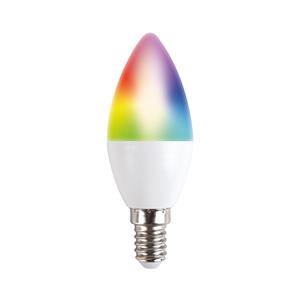 Solight WZ431, LED SMART WIFI žiarovka, sviečka, 5W, E14, RGB, 400lm