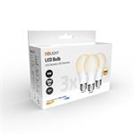 Solight WZ529-3P, LED žiarovka 3-pack, 10W, E27, 3000K, 270°, 900lm, 3ks