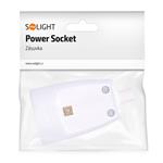 Solight zásuvka priama, IP20, biela