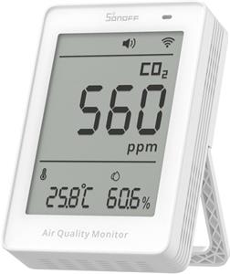 Sonoff AirGuard CO2 SAWF-08P, WiFi LCD meradlo kvality vzduchu