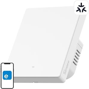 Sonoff M5-1C-80W, WiFi Matter inteligentný nástenný vypínač (1-kanálový, do rámika)