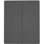 Sonoff M5-2C-80, inteligentný WiFi nástenný spínač (2-kanálový, do rámu, grafitový)