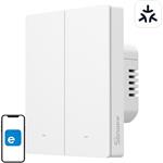 SONOFF M5-2C-80W, WiFi Matter inteligentný nástenný vypínač (2-kanálový, do rámika)