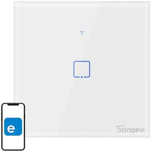 Sonoff T1 EU TX, inteligentný vypínač, WiFi + RF 433, 1 kanál