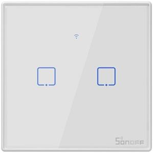 Sonoff T2 EU TX, inteligentný vypínač, WiFi + RF 433, 2-kanálový