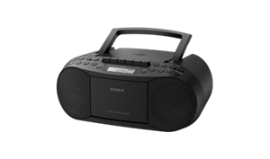 Sony CFDS70B, přenosný stereo přehrávač s tunerem AM/FM, černý