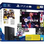 SONY Playstation 4 Pro, čierna + hra FIFA21 + 2x ovládač DualShock 4