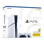 Sony PlayStation 5 (Slim) + PlayStation 5 DualSense Wireless Controllers, black & white, (rozbalené)