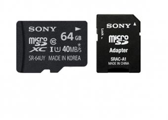 Sony SR64UYA microSD 64GB UHS-I + adaptér