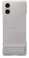 Sony Xperia 5 V, zadný kryt so stojanom, strieborný