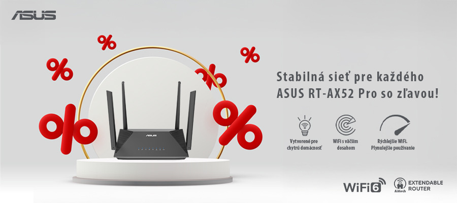 Stabilná sieť pre každého – Asus RT-AX52 Pro