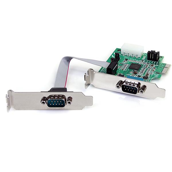 StarTech 2 Port Native RS232 PCI Express Serial Card with 16950 UART, Low Profile / Full Profile