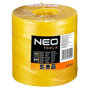 Stavebná šnúra 2000 m z polyestéru, 49-934, 12l, odolná polypropylénová šnúra, NEO TOOLS