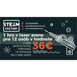 Steam Factory - hra v laser aréne pre 12 osôb