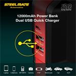 Steelmate JS12, Jump starter sada pre núdzové štartovanie, 12000 mAh