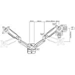 Stell SOS 1820, plynový držiak pre 2x monitor, od 13" do 32"