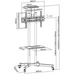 STELL SOS4000 podlahový stojan TV, od 40" do 70"